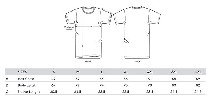 product size guide